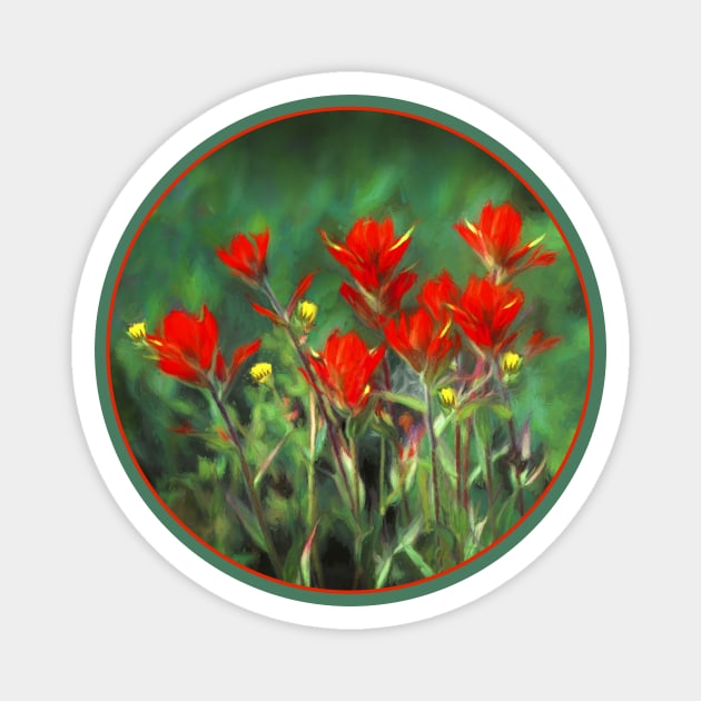 Indian Paintbrush Magnet by Alpen Designs